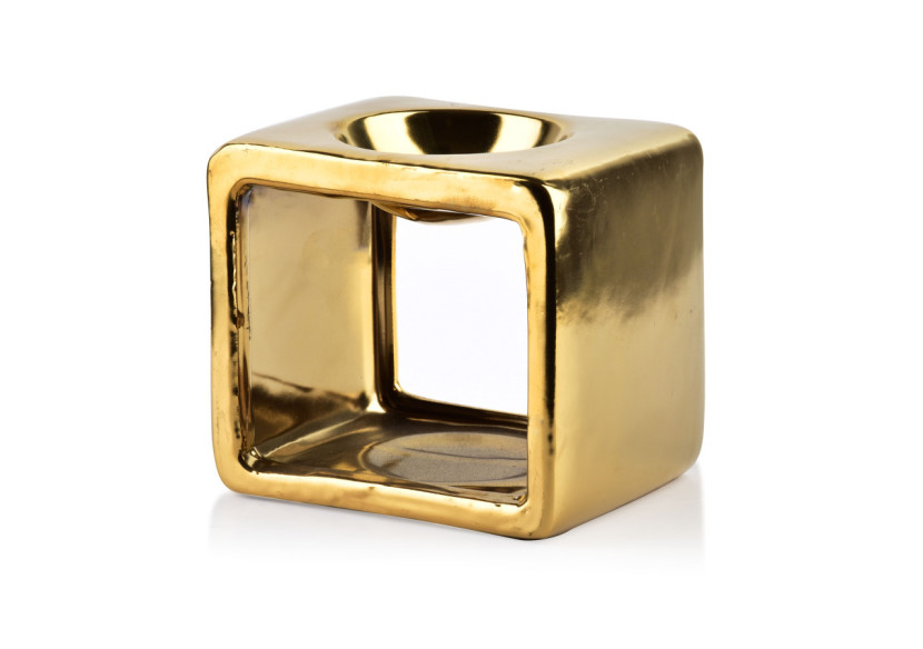 Brûleur d'huiles essentielles doré - Céramique 9,5x7,5xh8,5cm - HTTP3282 - Mondex