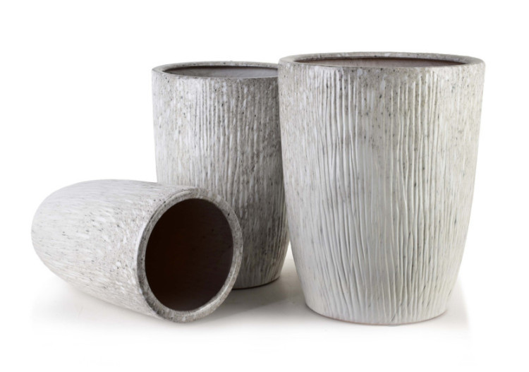 Lot de 3 Cache-Pots NEVA MARBLE - 37x37x47cm, 30x30x43cm et 24x24x40cm - HTYE2783 - Mondex 2