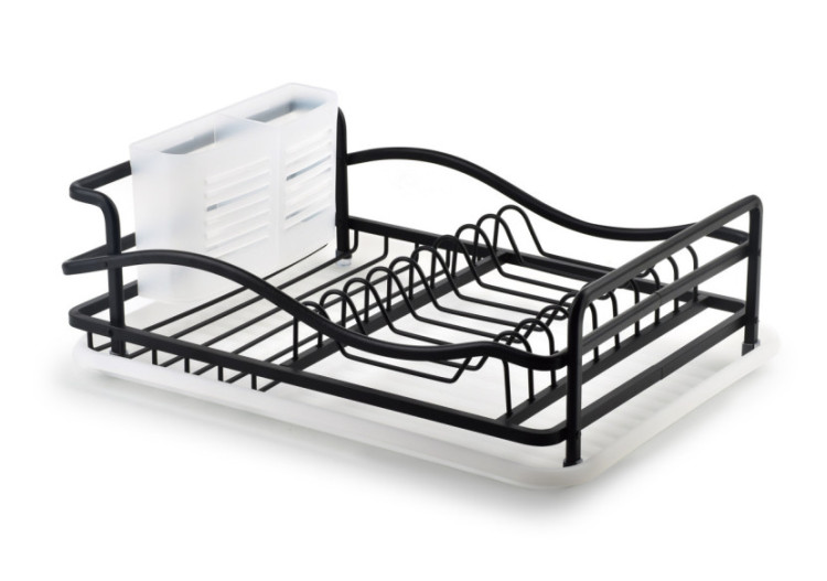 Égouttoir BASIC KITCHEN - Design en acier noir 36x26x10,5cm - HTXA2015-CX - Cookini By Mondex