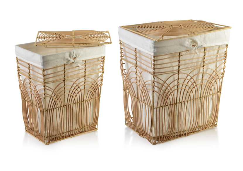WILL Ensemble de 2 paniers - 45 x 33 x 54 cm / 37 x 27 x 46 cm - HIWI4283 - Mondex WILL Ensemble de 2 paniers - 45 x 33 x 54 cm / 37 x 27 x 46 cm - HIWI4283 - Mondex