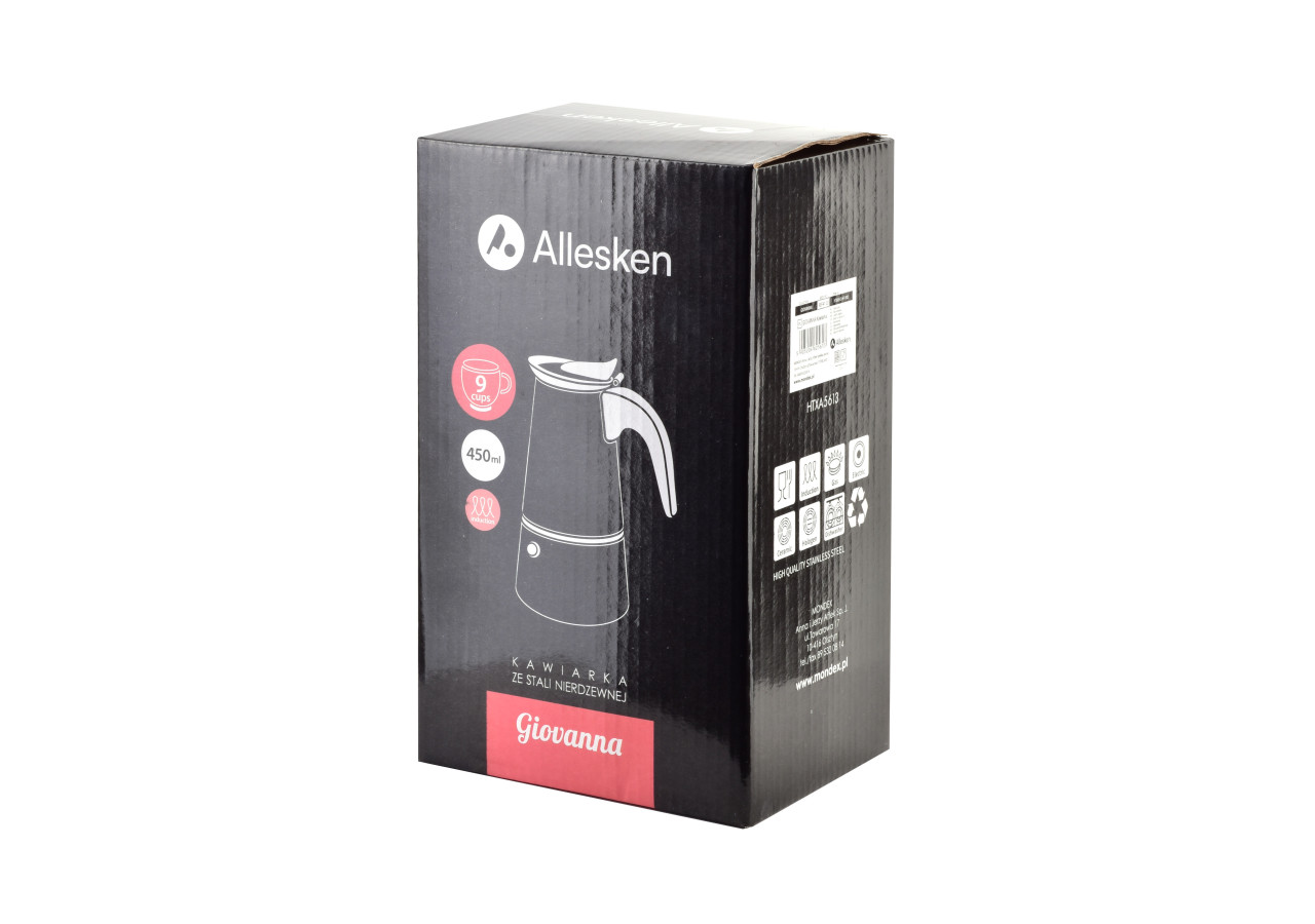 Cafetière GIOVANNA - Acier inoxydable 450ml - HTXA5613-CX - Allesken