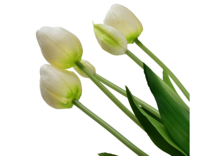 Bouquet VIRIDIS - 5 tulipes blanches artificielles 40 cm - HTUA0443 - Mondex 2