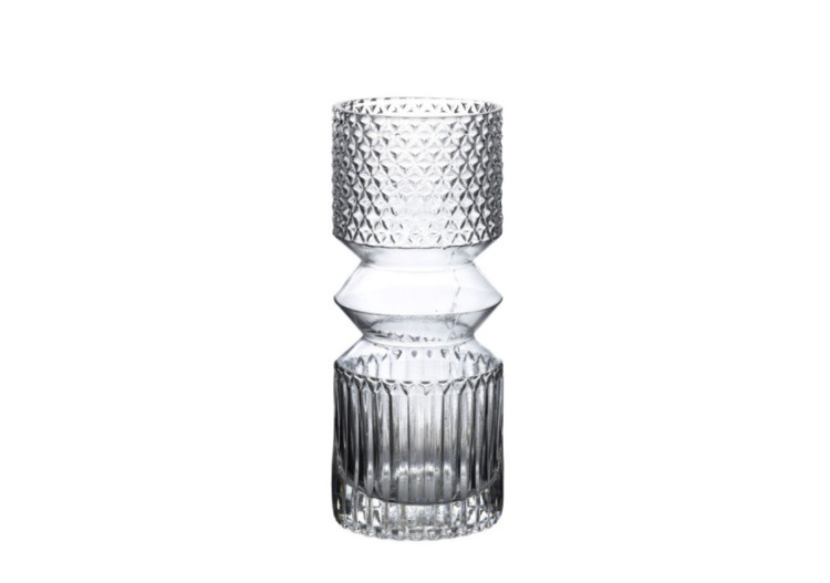 Vase SERENITE - Verre délicat 9,5xH24cm - HTID5921 - Mondex