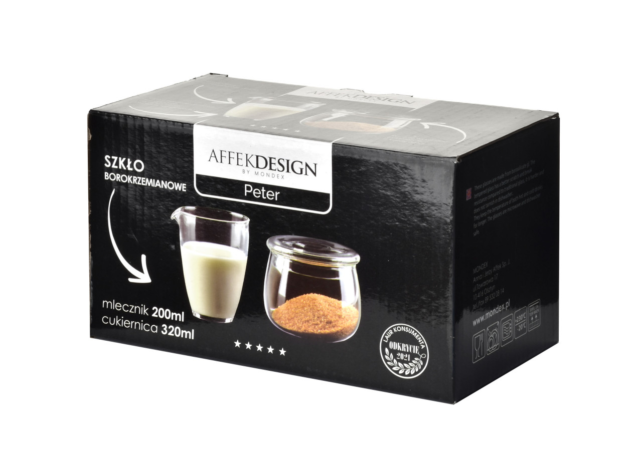 Coupelle et Crémier PETER - 300ml et 250ml en verre borosilicaté - HTID0317-PROM - Affekdesign By Mondex