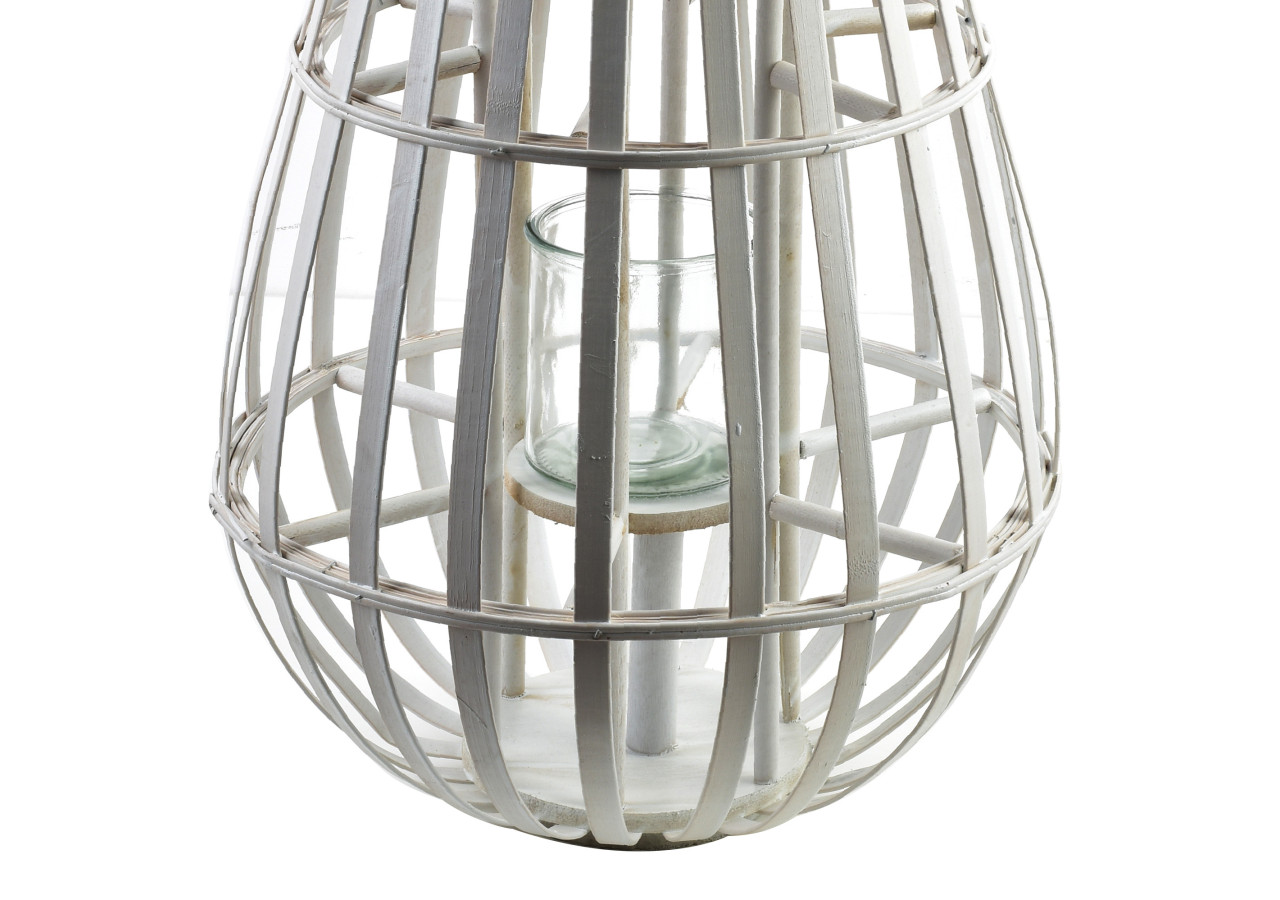 Lampion LUCIE WHITE - Osier h72cm - HTO8187-PROM - Mondex