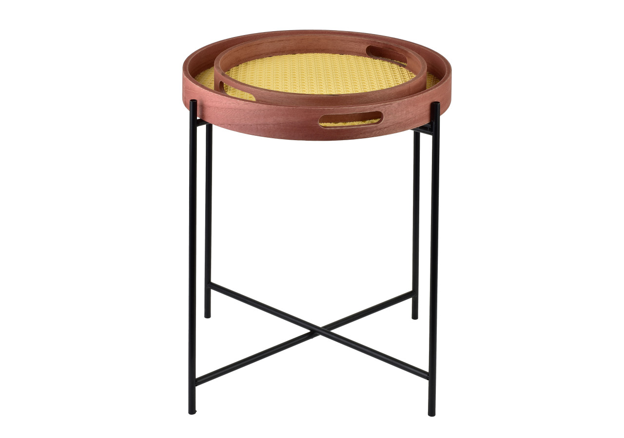 Table LAMMY - Ensemble avec plateau 38xh48cm et 30cm - HTYK7147-SR - Mondex