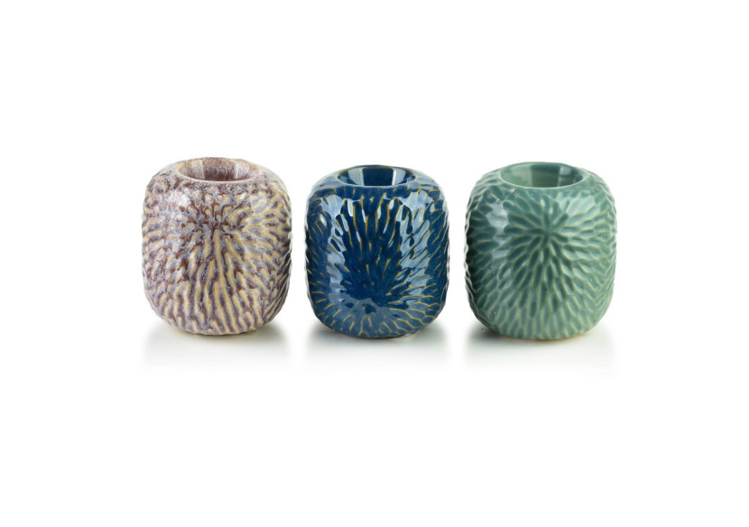 YARINE SMALL - Bougeoir pour bougie chauffe-plat 9,5x9x10,5cm - HTTS1921 - Mondex