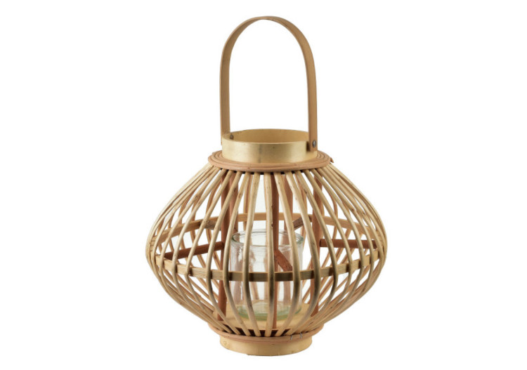 Lampion LUCIE NATURAL - 32x27cm pour une décoration authentique - HTO2881 - Mondex