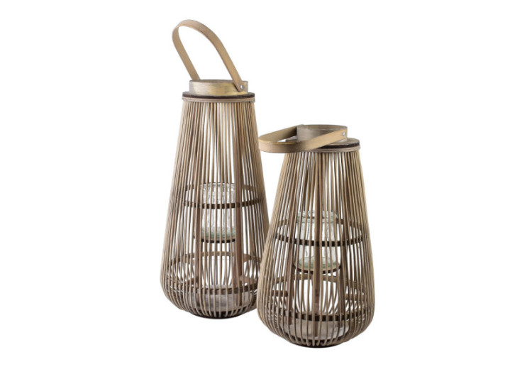 Lampion LUCIE GREY - 23x42cm pour une touche de douceur - HTO2911 - Mondex 2