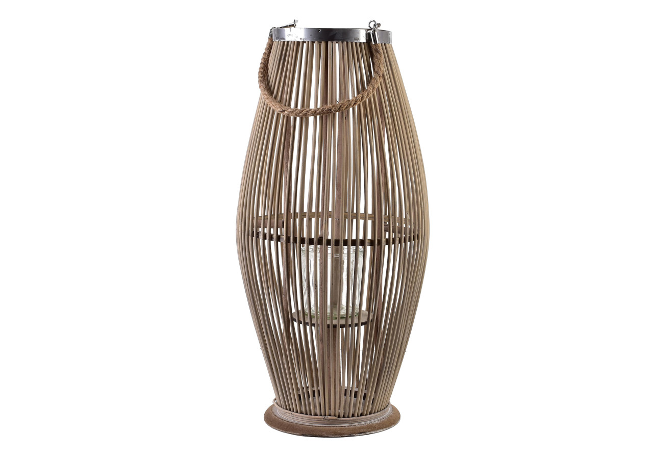 Lampion LUCIE GREY - 29x59cm pour une ambiance chic - HTO2928 - Mondex