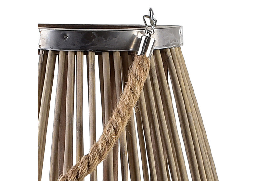 Lampion LUCIE GREY - 24x50cm pour une ambiance stylée - HTO2935 - Mondex