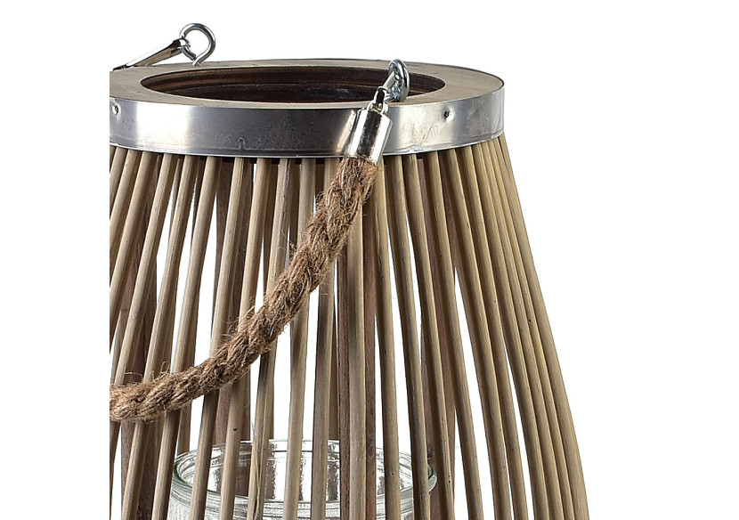 Lampion LUCIE GREY - 22x40cm pour une ambiance chaleureuse - HTO2942 - Mondex