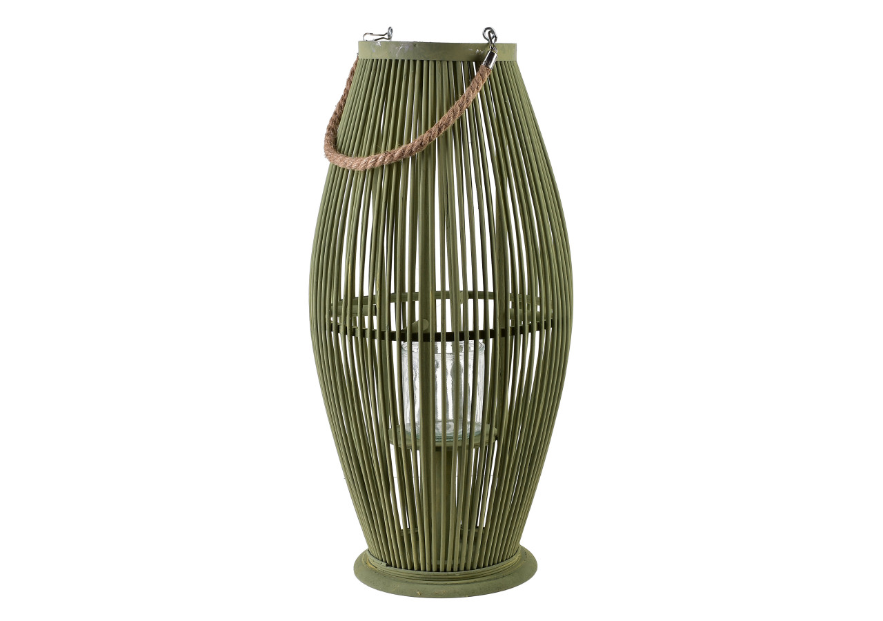 Lampion LUCIE GREEN - 29 x 59 cm, grande présence - HTO2959 - Mondex