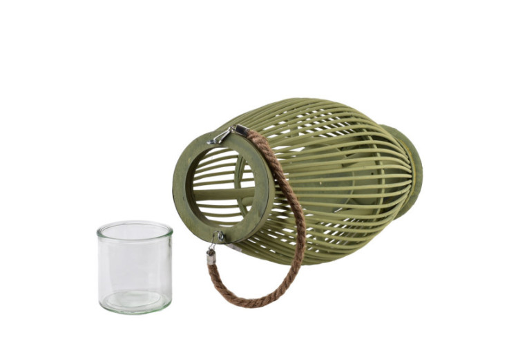 Lampion LUCIE GREEN - 22 x 40 cm, fraîcheur moderne - HTO2973 - Mondex 2