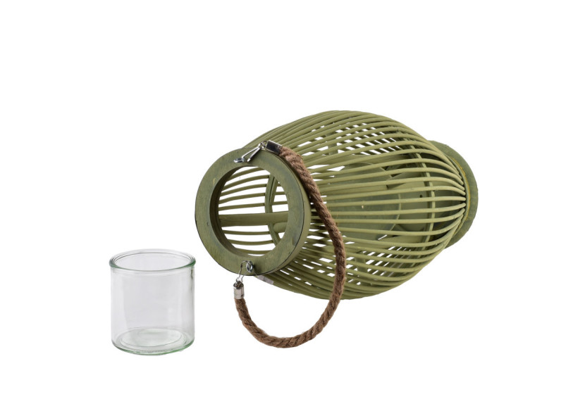 Lampion LUCIE GREEN - 22 x 40 cm, fraîcheur moderne - HTO2973 - Mondex