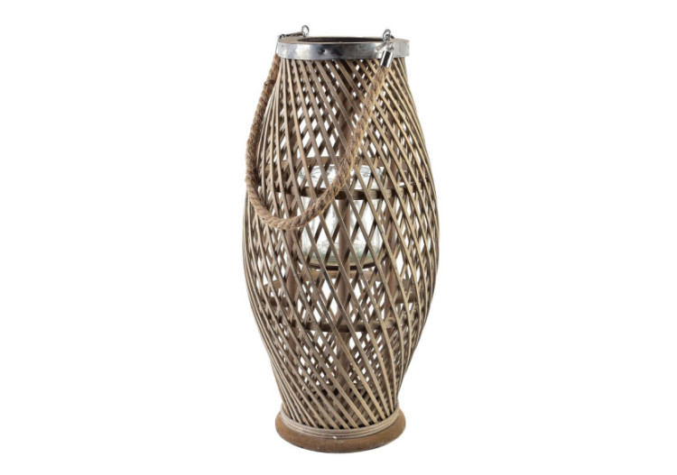 Lampion LUCIE GREY - 23 x 48 cm, allure moderne - HTO3017 - Mondex