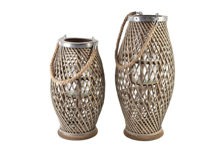 Lampion LUCIE GREY - 23 x 48 cm, allure moderne - HTO3017 - Mondex 2