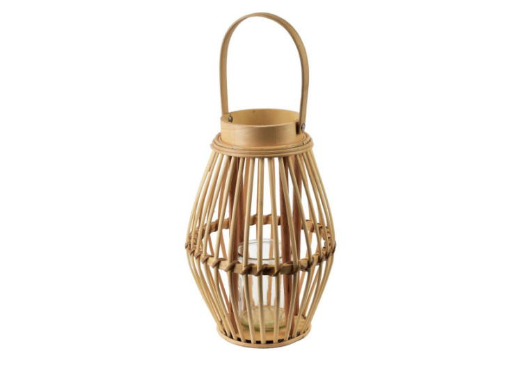 Lampion LUCIE NATURAL - 19 x 28 cm en design naturel - HTO3031 - Mondex