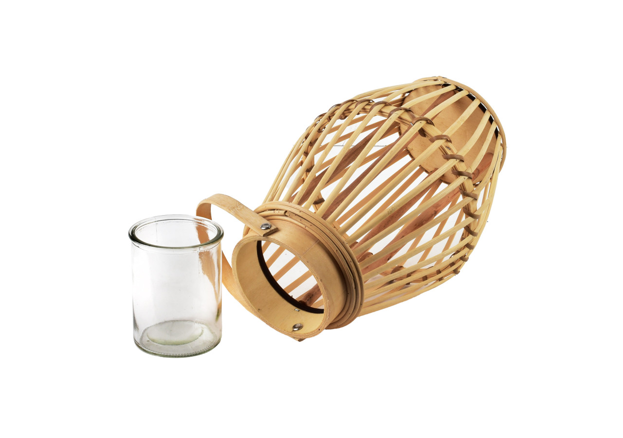 Lampion LUCIE NATURAL - 19 x 28 cm en design naturel - HTO3031 - Mondex