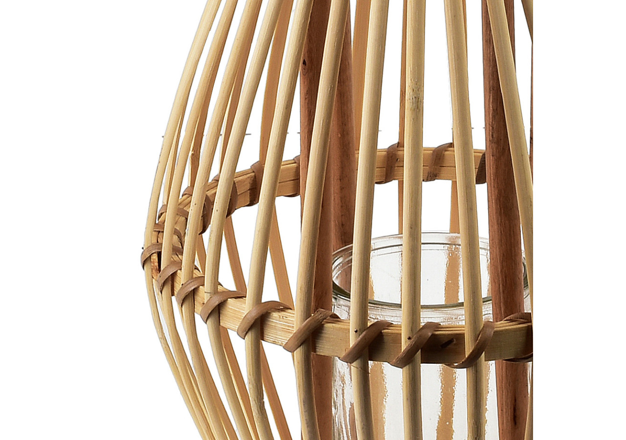 Lampion LUCIE NATURAL - 19 x 28 cm en design naturel - HTO3031 - Mondex