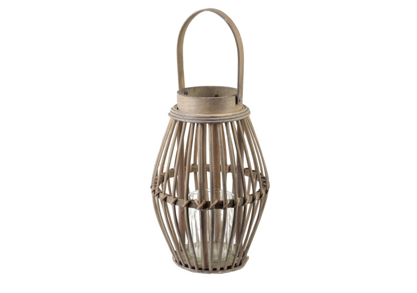 Lampion LUCIE GREY - 19 x 28 cm compact et chic - HTO3048 - Mondex