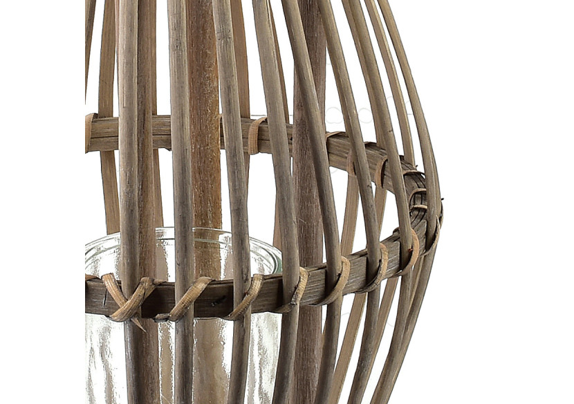 Lampion LUCIE GREY - 19 x 28 cm compact et chic - HTO3048 - Mondex