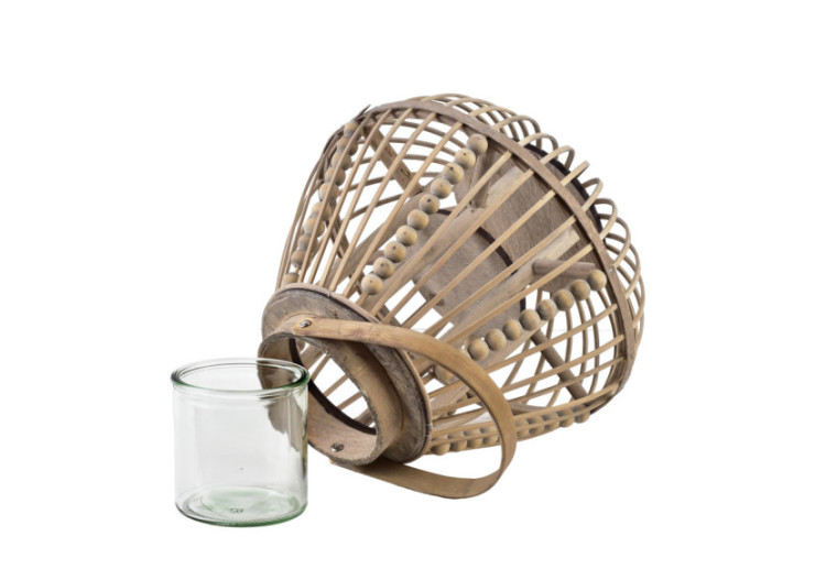 Lampion LUCIE GREY - 30 x 28 cm en style gris moderne - HTO3055 - Mondex 2