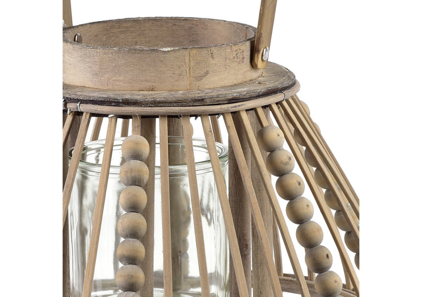 Lampion LUCIE GREY - 30 x 28 cm en style gris moderne - HTO3055 - Mondex