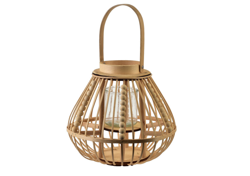 Lampion LUCIE NATURAL - 30 x 28 cm en style naturel - HTO3062 - Mondex Lampion LUCIE NATURAL - 30 x 28 cm en style naturel - HTO3062 - Mondex