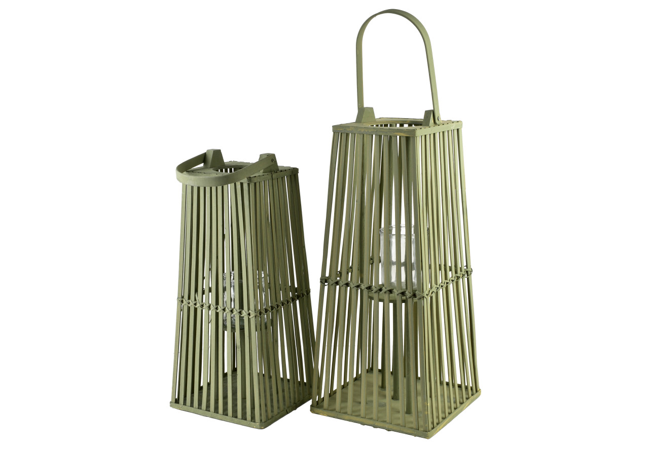 Lampion LUCIE GREEN 23x48cm - Élégance rafraîchissante pour votre espace - HTO3109 - Mondex