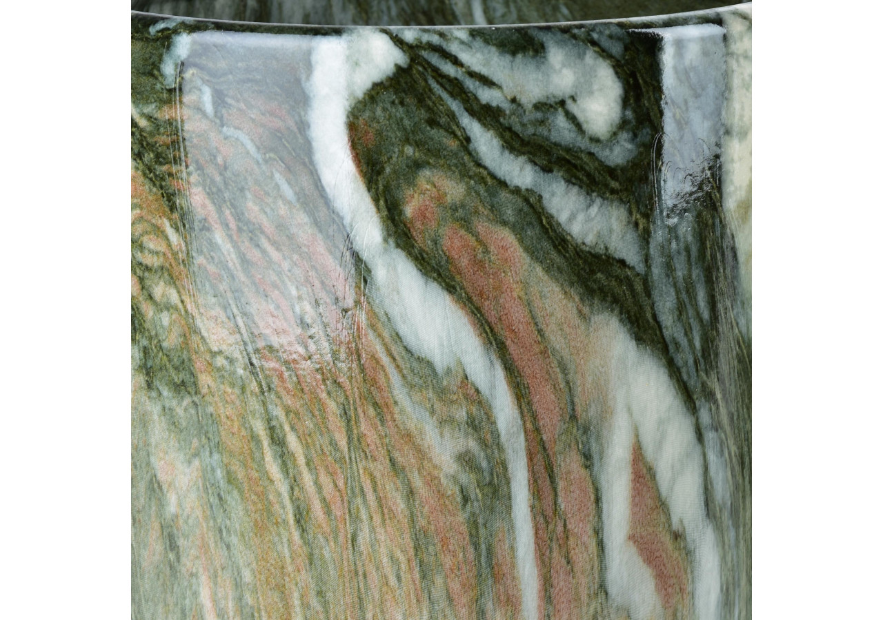 Ensemble de 3 pots NEVA MARBLE - Dimensions 29x29x30cm, 24x24x27cm, 19x19x25cm - HTYE4403 - Mondex