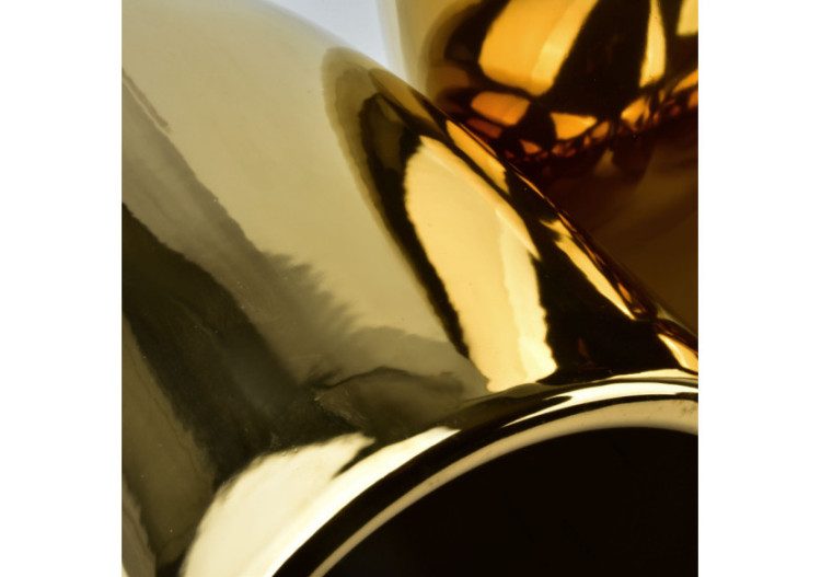 Ensemble de 3 pots NEVA GOLD - Dimensions 37,5xh45cm, 30xh42,5cm, 24xh39cm - HTYE4649 - Mondex 2