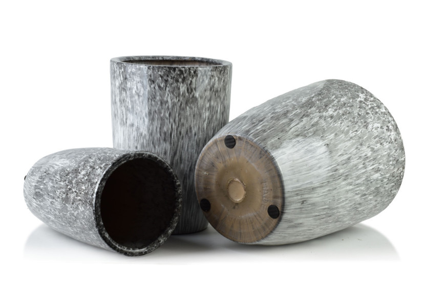 Ensemble de 3 pots NEVA MARBLE - Dimensions variées 37x37x45,5cm, 30,5x30,5x42,5cm, 24x24x40cm - HTYE4724 - Mondex