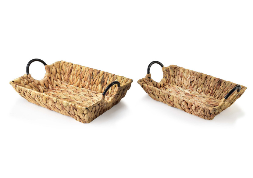 Komplet AMPARO - Ensemble de 2 plateaux avec poignées 35x24x8/31x21x7cm - HIWB5806 - Mondex