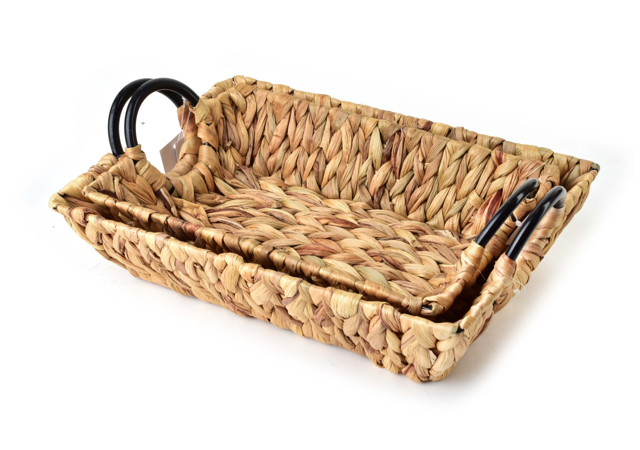 Komplet AMPARO - Ensemble de 2 plateaux avec poignées 35x24x8/31x21x7cm - HIWB5806 - Mondex