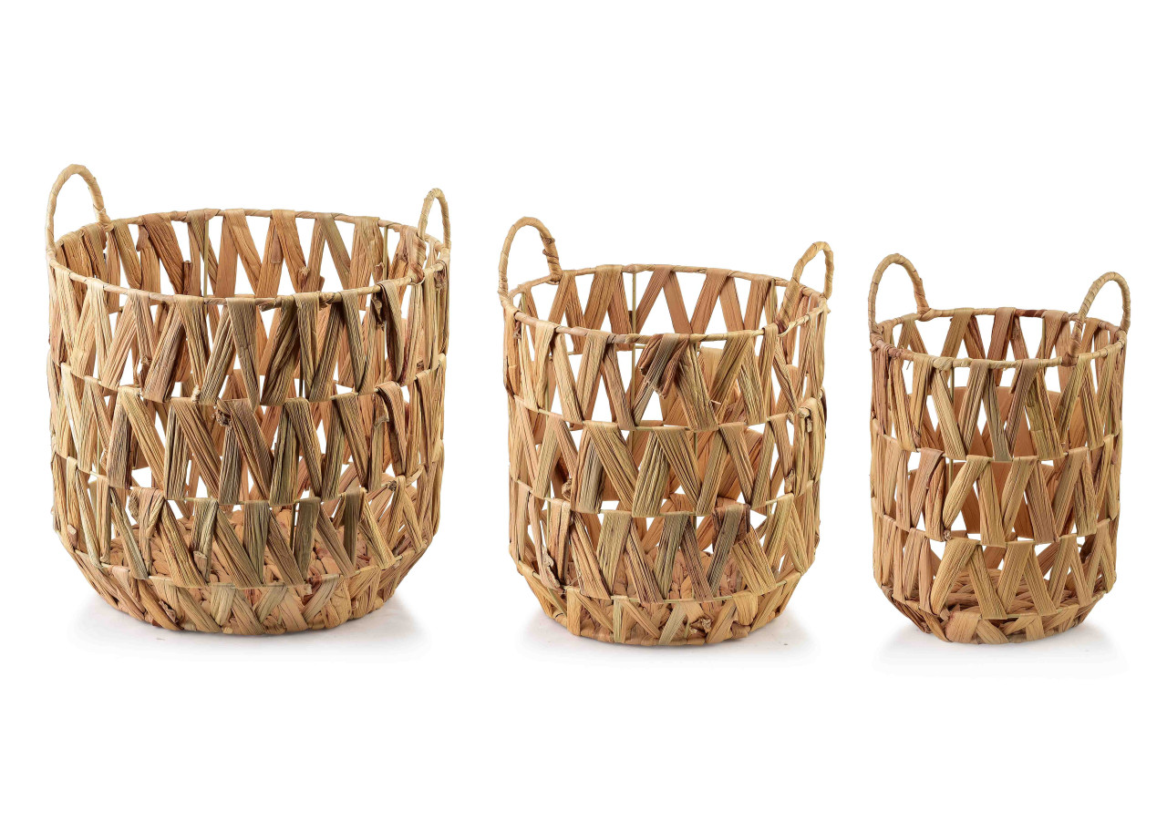 Komplet AMPARO - Ensemble de 3 paniers 30x24x27/24x19x25/19x14x23cm - HIWB5868 - Mondex