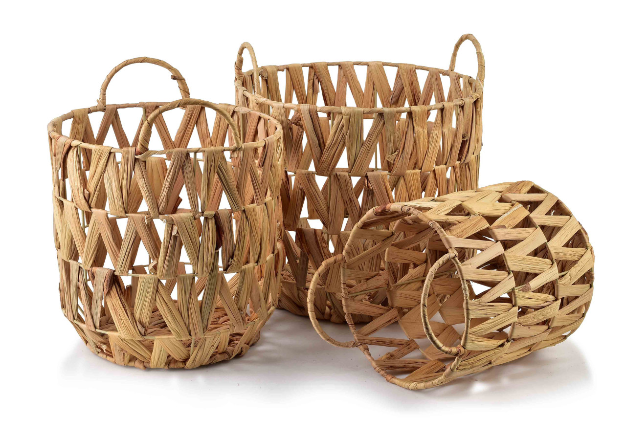 Komplet AMPARO - Ensemble de 3 paniers 30x24x27/24x19x25/19x14x23cm - HIWB5868 - Mondex