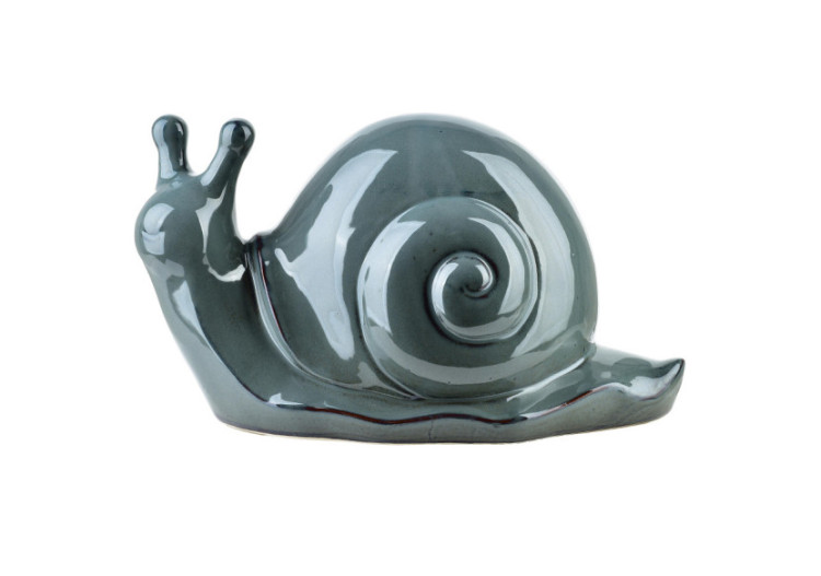 Figurine MAVE BLEUE - Limace en céramique 34,5x18x19,5cm - HTC7343 - Mondex