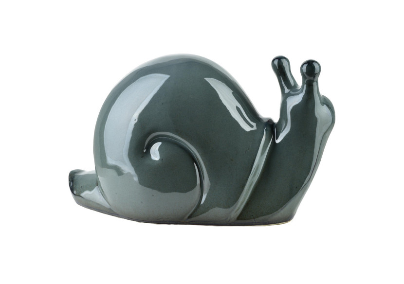 Figurine MAVE BLEUE - Limace en céramique 34,5x18x19,5cm - HTC7343 - Mondex