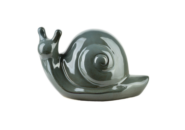 Figurine MAVE BLEUE - Limace en céramique 25x14,5x15cm - HTC7367 - Mondex