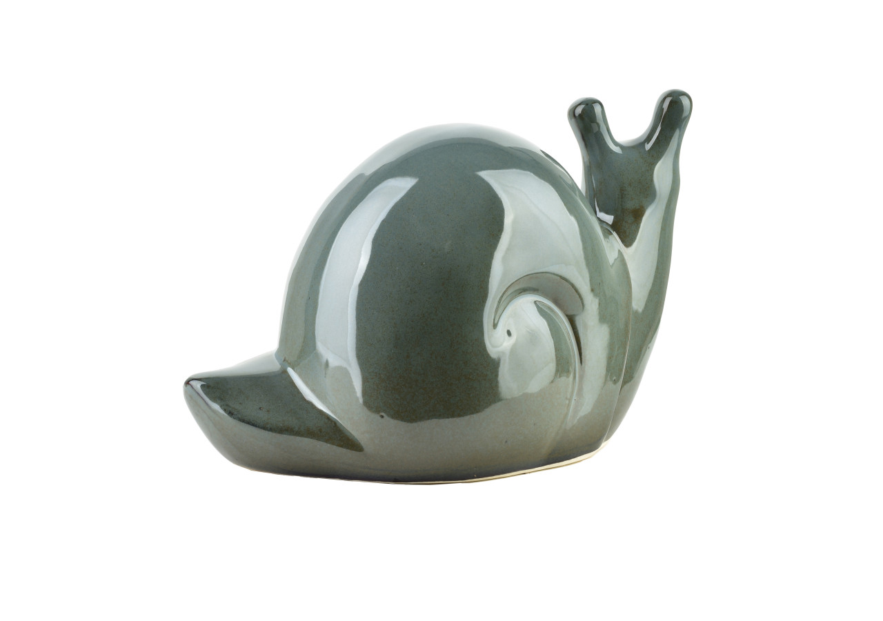 Figurine MAVE BLEUE - Limace en céramique 25x14,5x15cm - HTC7367 - Mondex