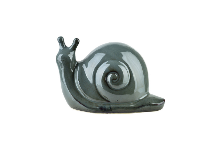 MAVE BLUE - Figurine Limace en céramique 19x11x11cm - HTC7381 - Mondex