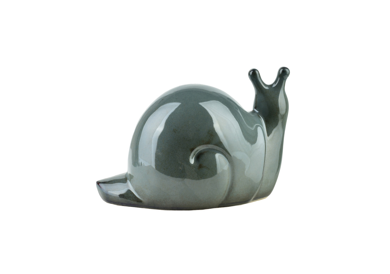 MAVE BLUE - Figurine Limace en céramique 19x11x11cm - HTC7381 - Mondex