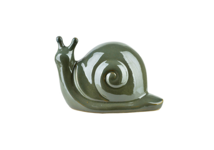 MAVE GREEN - Figurine Limace en céramique 19x11x11cm - HTC7398 - Mondex