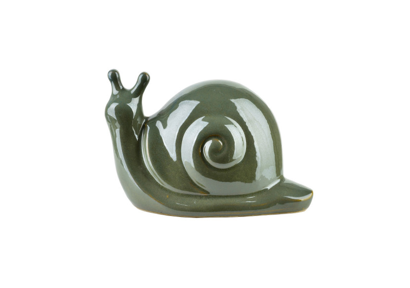 MAVE GREEN - Figurine Limace en céramique 19x11x11cm - HTC7398 - Mondex