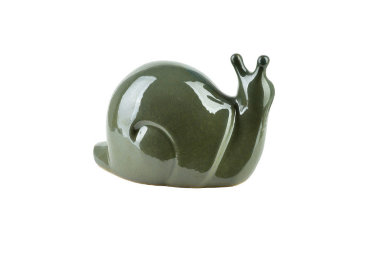 MAVE GREEN - Figurine Limace en céramique 19x11x11cm - HTC7398 - Mondex 2