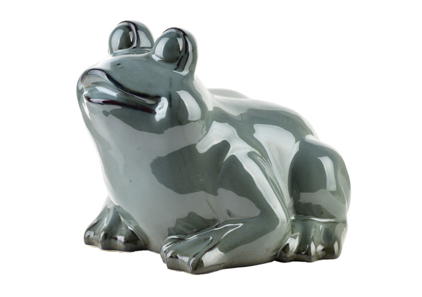Figurine MAVE BLEUE - Grenouille céramique 27 x 26 x 20,5 cm - HTC7428 - Mondex