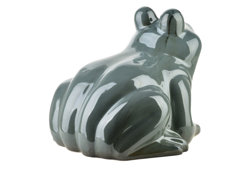 Figurine MAVE BLEUE - Grenouille céramique 27 x 26 x 20,5 cm - HTC7428 - Mondex