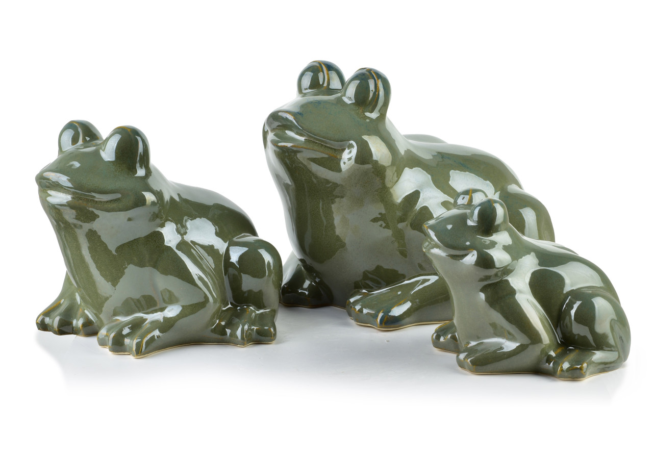 Figurine MAVE VERTE - Grenouille céramique 27 x 26 x 20,5 cm - HTC7435 - Mondex