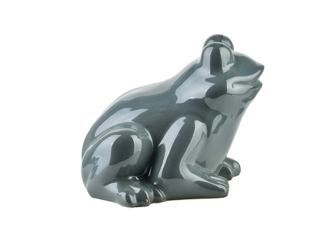 Figurine MAVE BLEUE - Grenouille céramique 21 x 22 x 17 cm - HTC7442 - Mondex